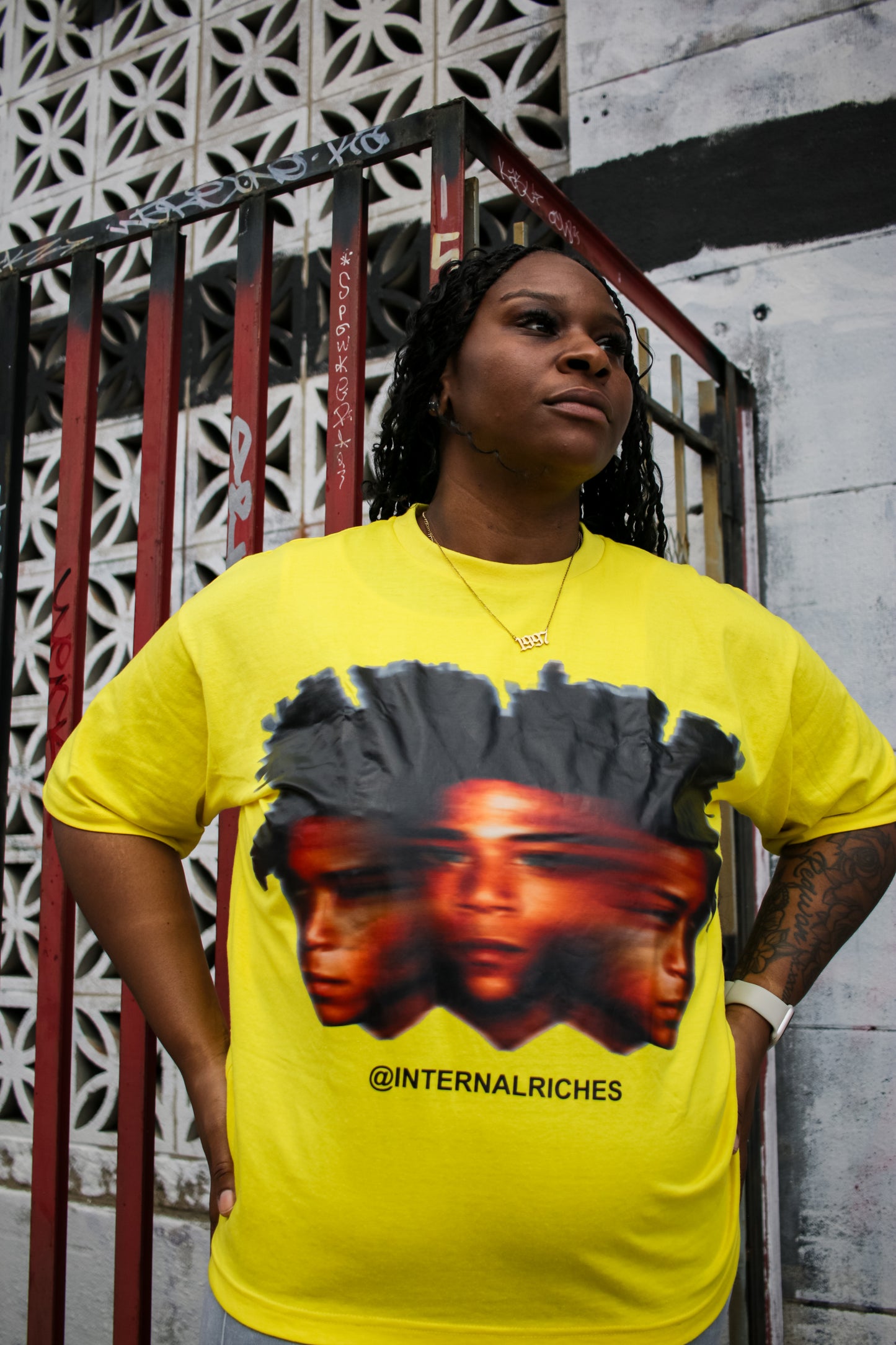 Basquiat Oversized Tee (Yellow)