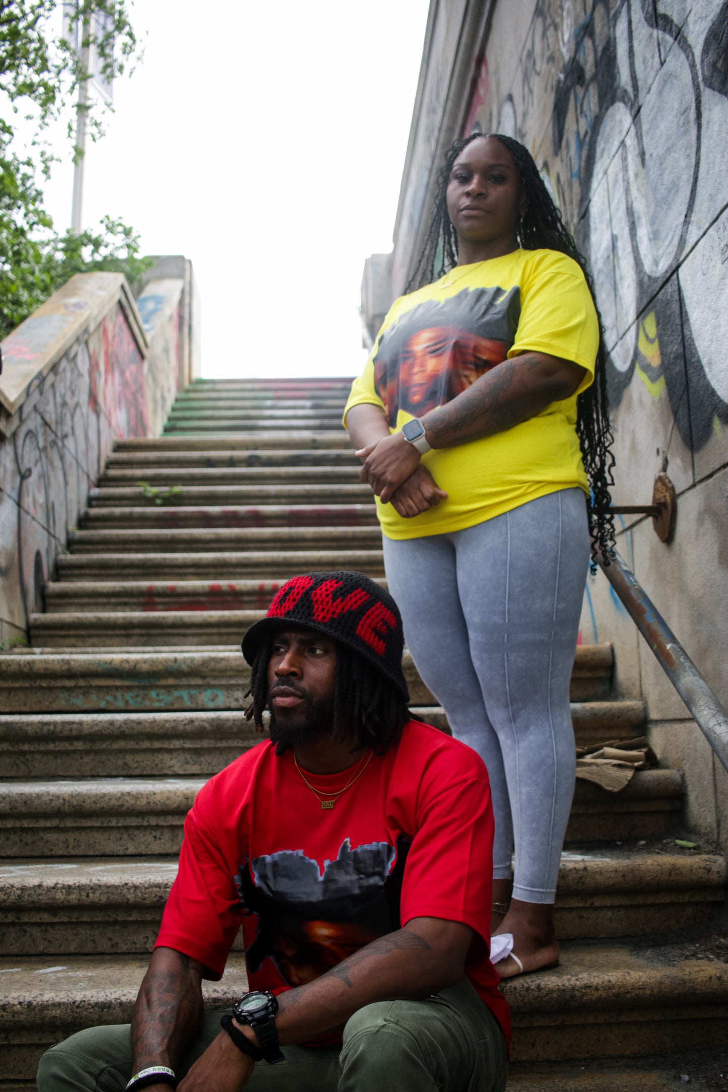 Basquiat Oversized Tee (Red)