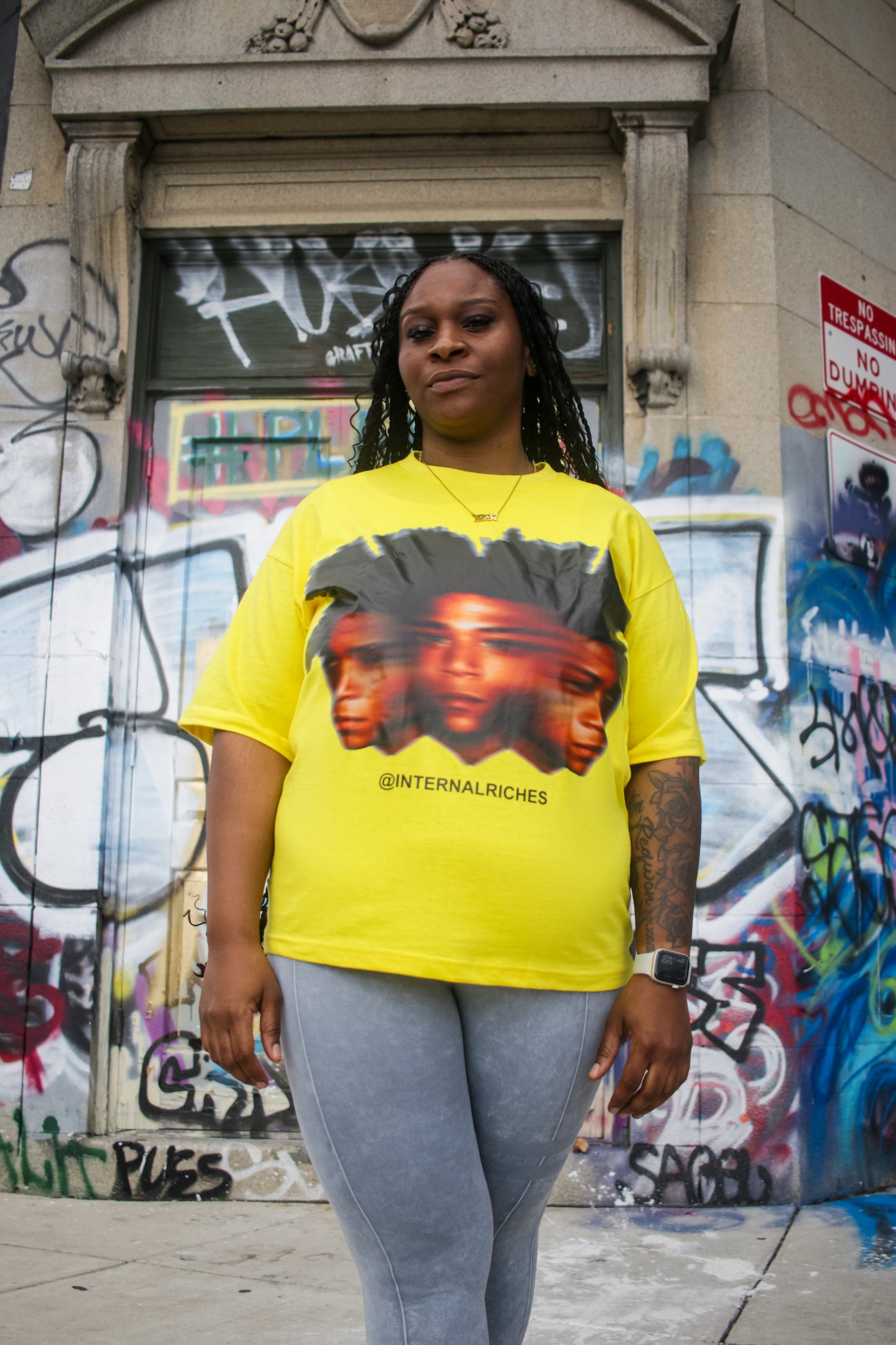 Basquiat Oversized Tee (Yellow)