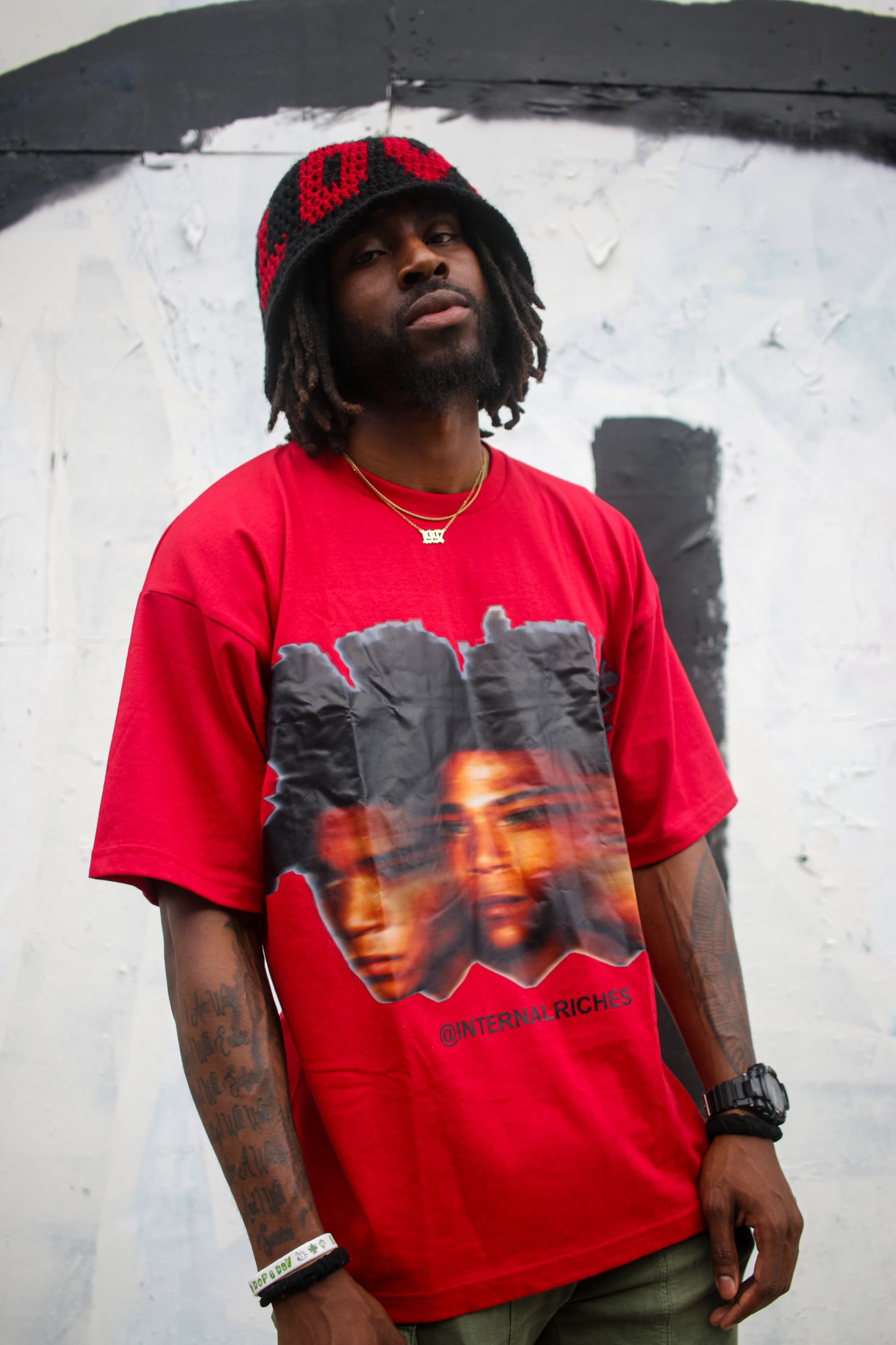 Basquiat Oversized Tee (Red)