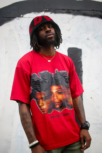 Basquiat Oversized Tee (Red)